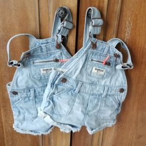 Jean overalls for twin girls